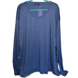 NWT Mens Aiyino fashion blue dri-fit long sleeve top size 5XL